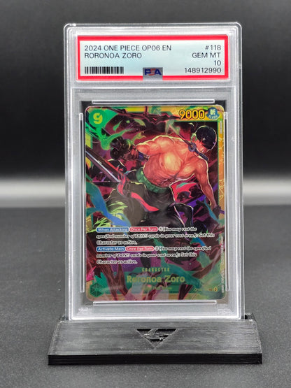 One Piece Roronoa Zoro OP06-118 SEC PSA 10 / 🇬🇧 - FRONT