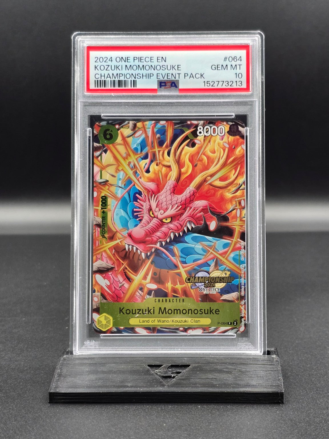 One Piece Kouzuki Momonosuke P-064 Championship Event Pack PSA 10 / 🇬🇧 - FRONT