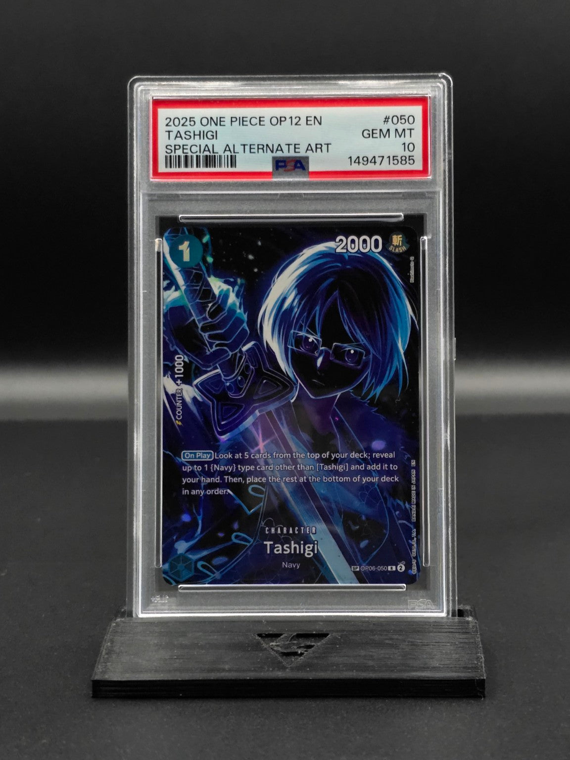 One Piece Tashigi OP06-050 SP Special Alternate Art PSA 10 / 🇬🇧 - FRONT