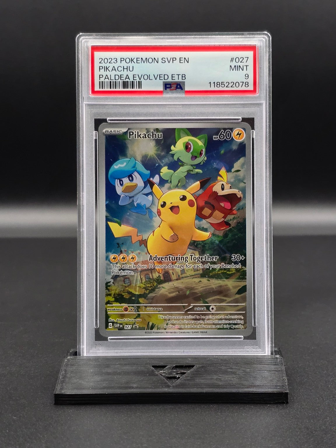 Pikachu #027 Paldea Evolved ETB Promo PSA 9 / 🇬🇧 - FRONT
