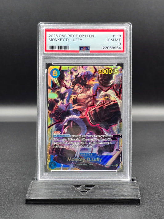 One Piece Monkey D. Luffy OP11-118 SEC PSA 10 / 🇬🇧 - FRONT
