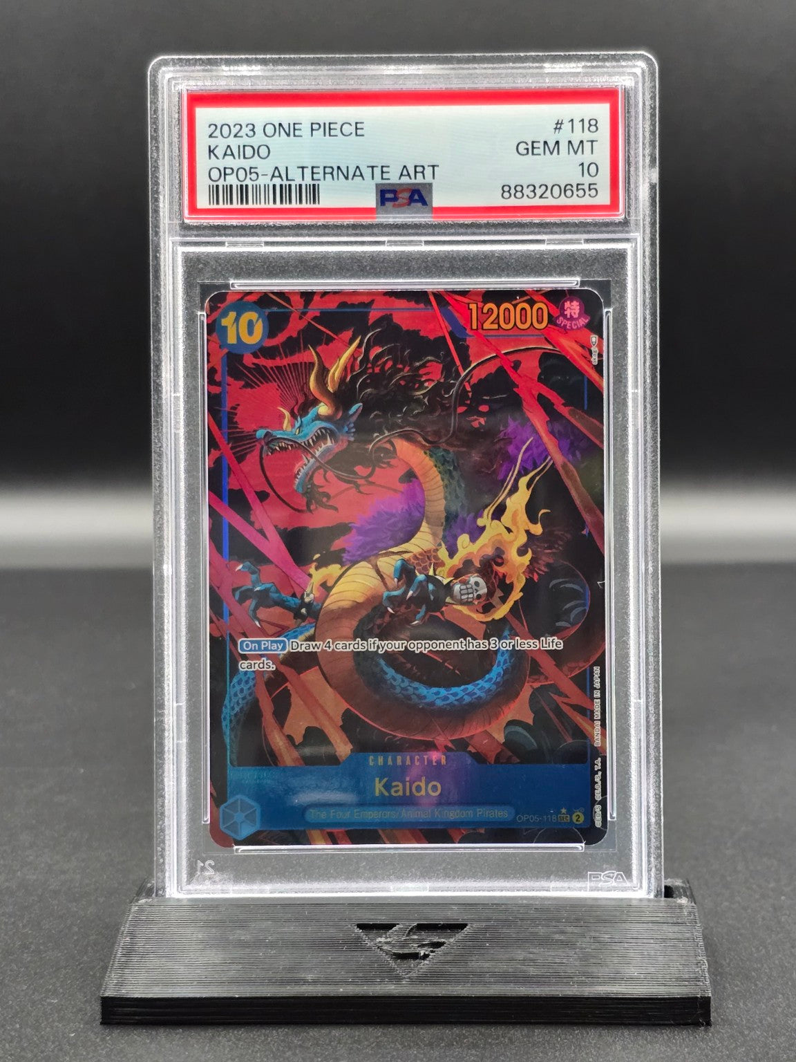 One Piece Kaido OP05-118 SEC Alt Art PSA 10 / 🇬🇧 - FRONT