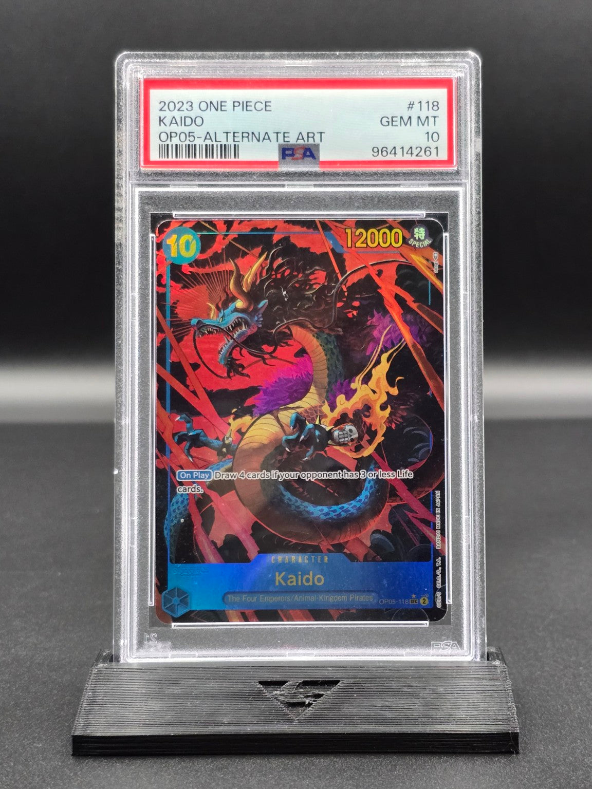 One Piece Kaido OP05-118 SEC Alt Art PSA 10 / 🇬🇧 - FRONT