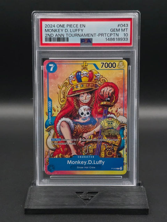 One Piece Monkey D. Luffy P-043 2nd Anniversary Tournament PSA 10 / 🇬🇧