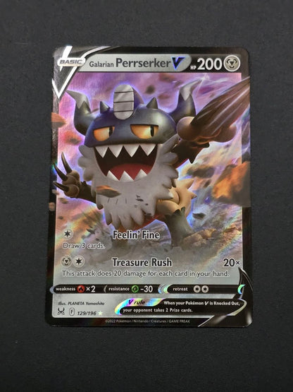 Galarian Perrserker V #129 Lost Origin NM / 🇬🇧