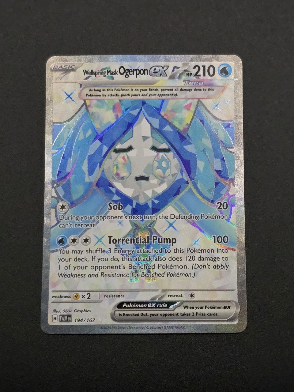 Wellspring Mask Ogerpon Ex #194 Twilight Masquerade TWM NM / 🇬🇧