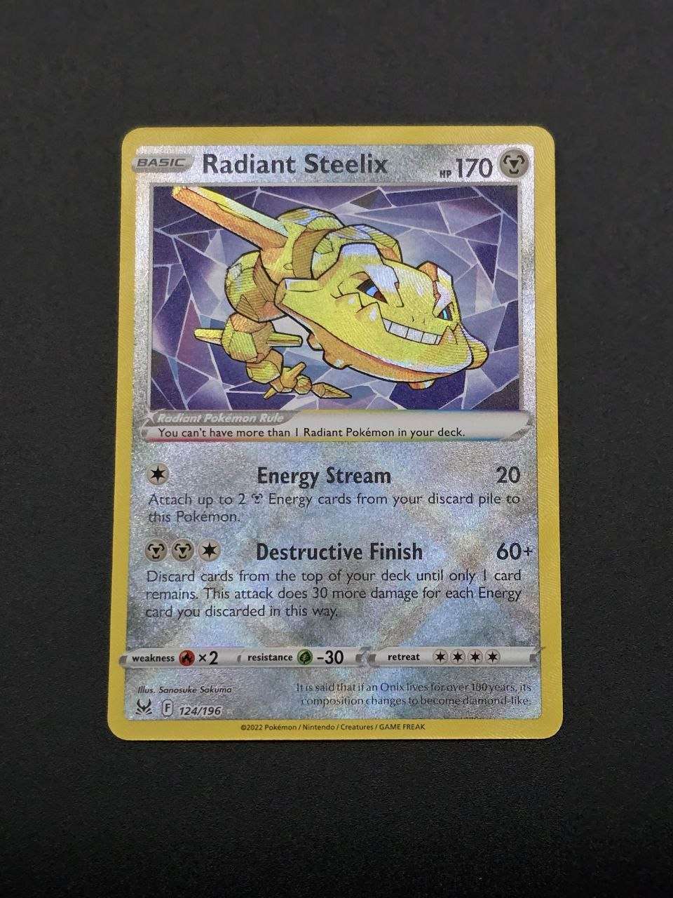 Radiant Steelix #124 Lost Origin NM / 🇬🇧