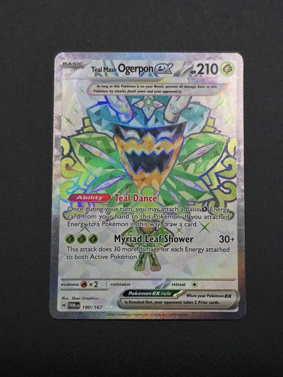 Teal Mask Ogerpon ex #190 Twilight Masquerade TWM NM / 🇬🇧