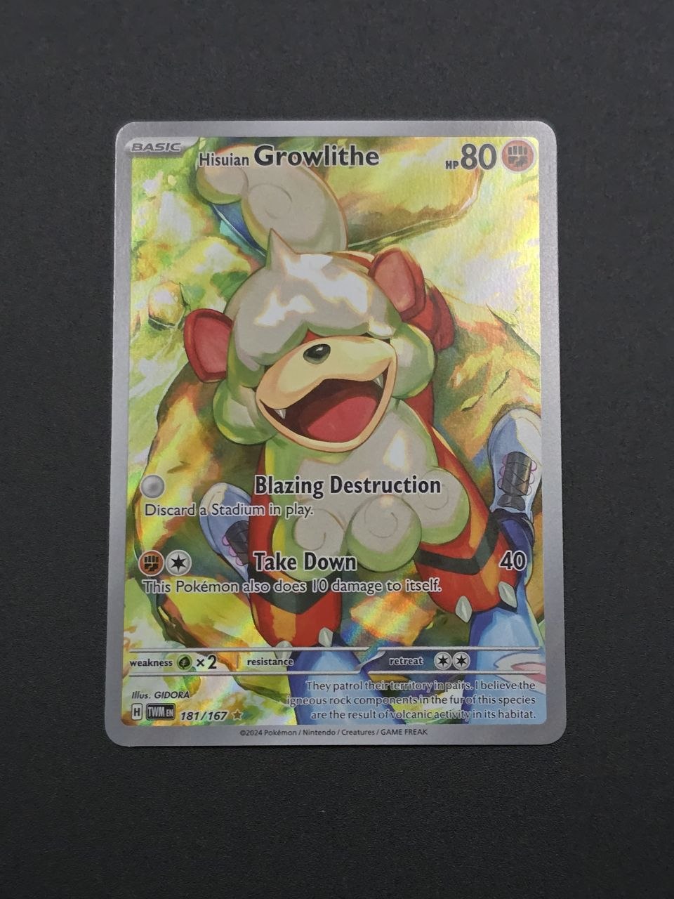 Hisuian Growlithe #181 Twilight Masquerade TWM NM / 🇬🇧