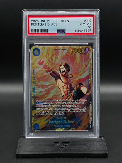 One Piece Portgas D. Ace OP13-119 Alt Art PSA 10 / 🇬🇧