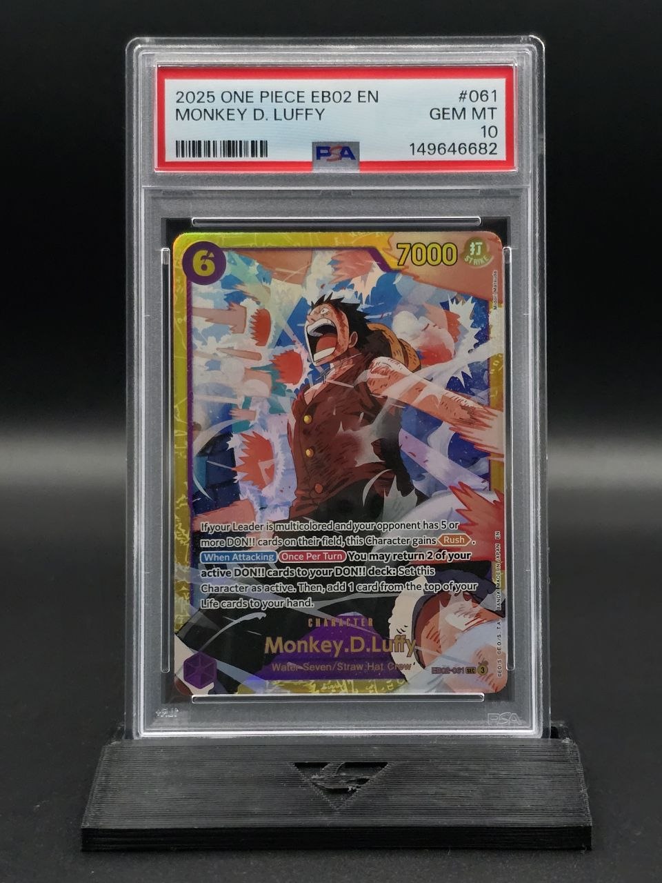 One Piece Monkey D. Luffy EB02-061 SEC PSA 10 / 🇬🇧