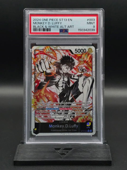 One Piece Monkey D. Luffy ST13-003 Black & White Alt Art PSA 9 / 🇬🇧