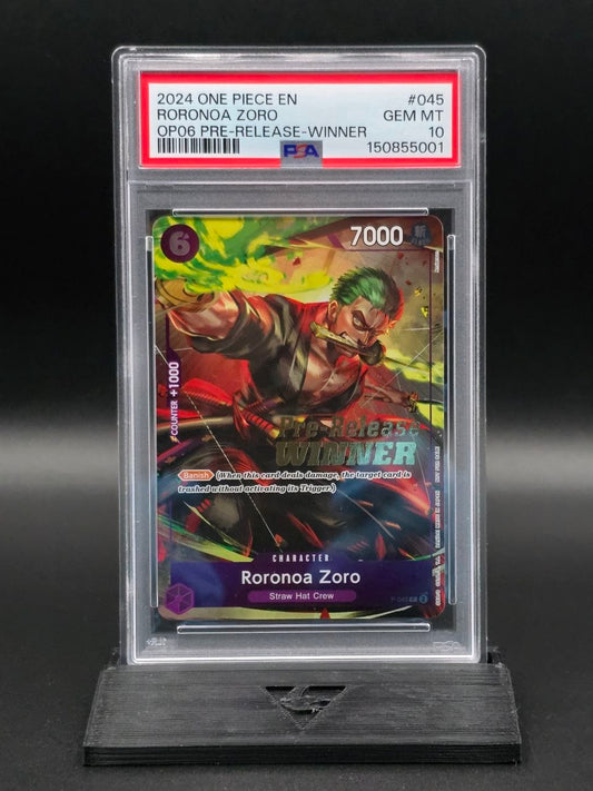 One Piece Roronoa Zoro P-045 Pre-Release Winner PSA 10 / 🇬🇧
