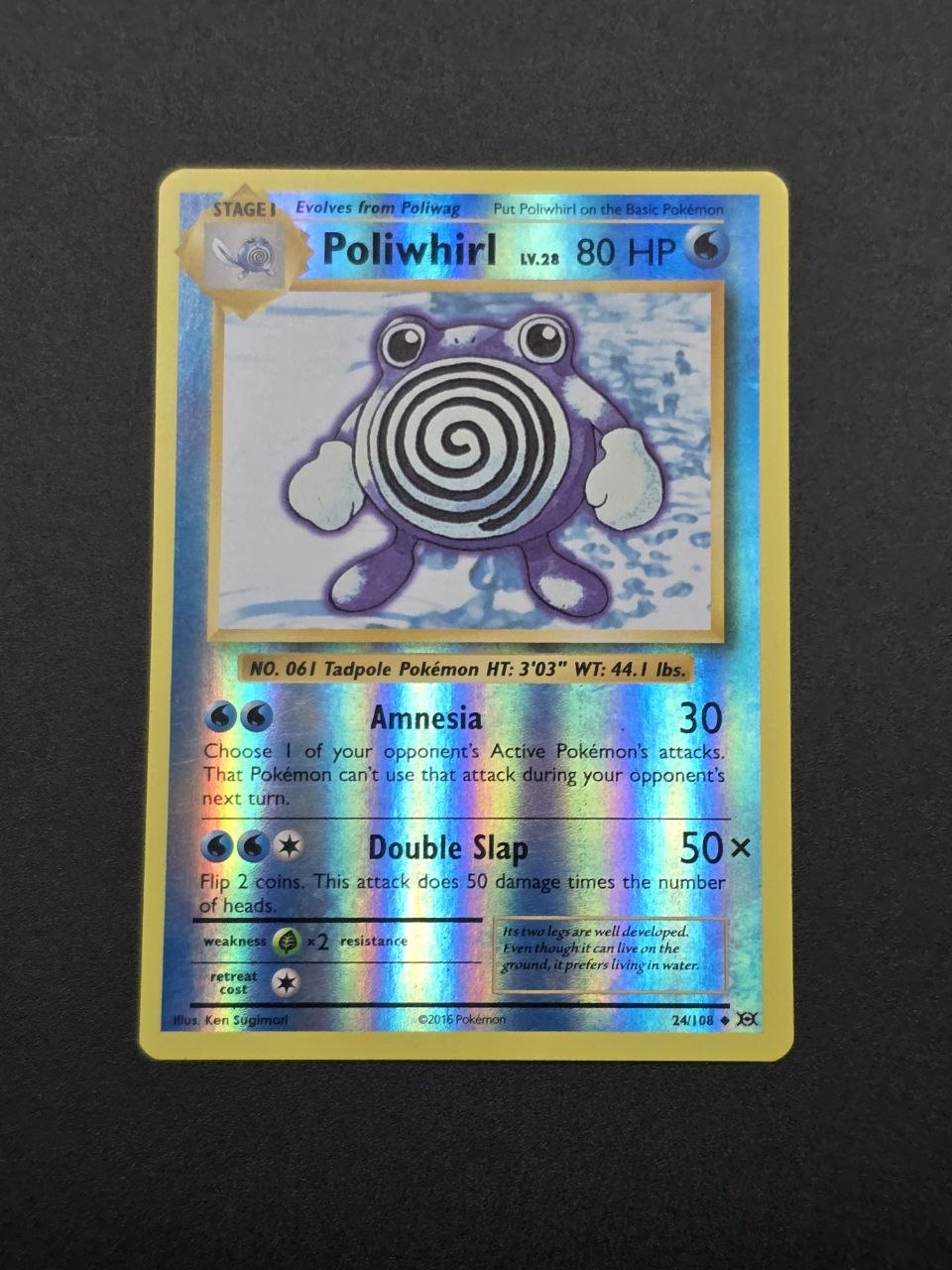 Poliwhirl [Reverse Holo] #24 XY Evolutions NM / 🇬🇧