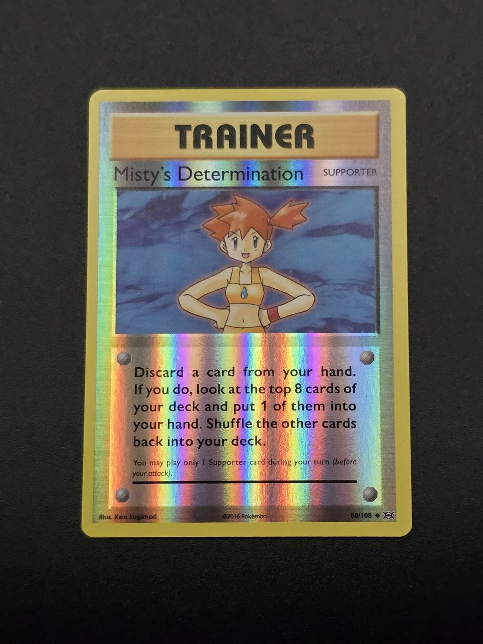 Misty's Determination [Reverse Holo] #80 XY Evolutions NM / 🇬🇧