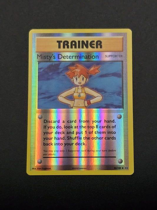Misty's Determination [Reverse Holo] #80 XY Evolutions NM / 🇬🇧