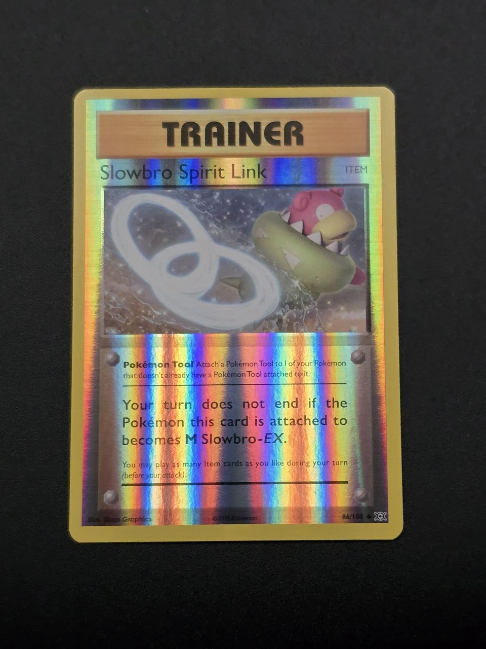 Slowbro Spirit Link [Reverse Holo] #86 XY Evolutions NM / 🇬🇧