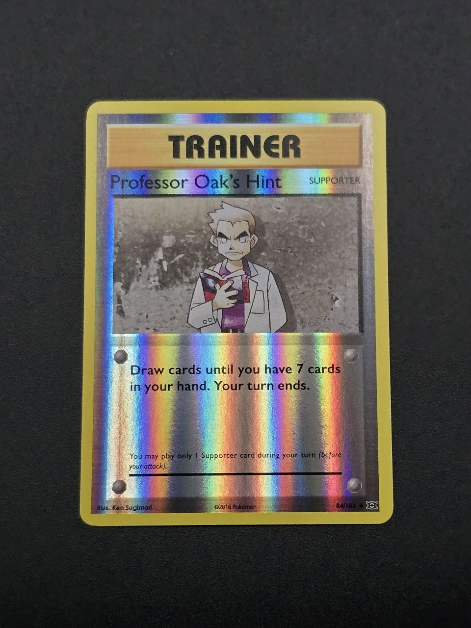 Professor Oak's Hint [Reverse Holo] #84 XY Evolutions NM / 🇬🇧