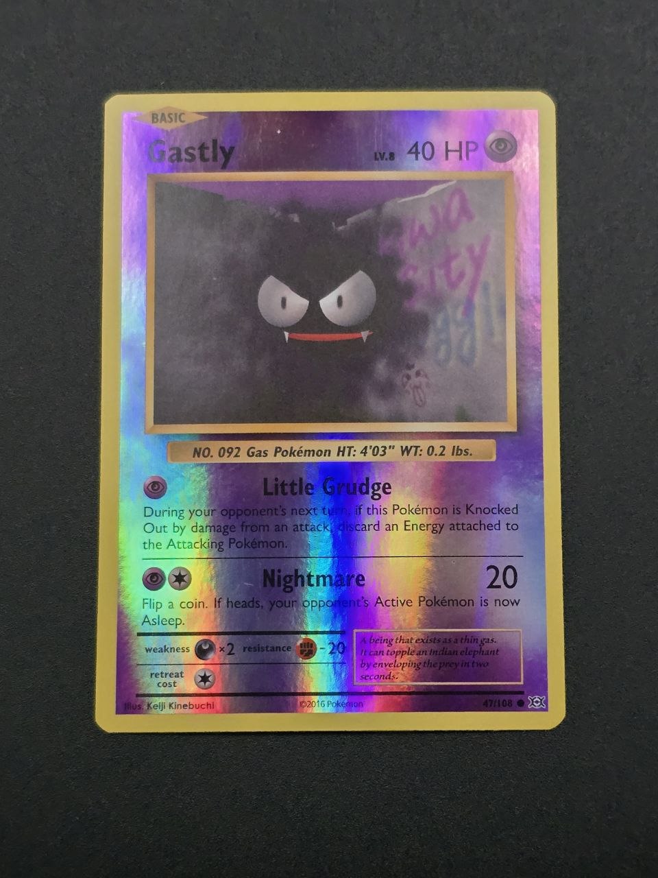 Gastly [Reverse Holo] #47 XY Evolutions NM / 🇬🇧