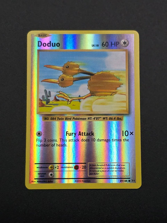 Doduo [Reverse Holo] #69 XY Evolutions NM / 🇬🇧