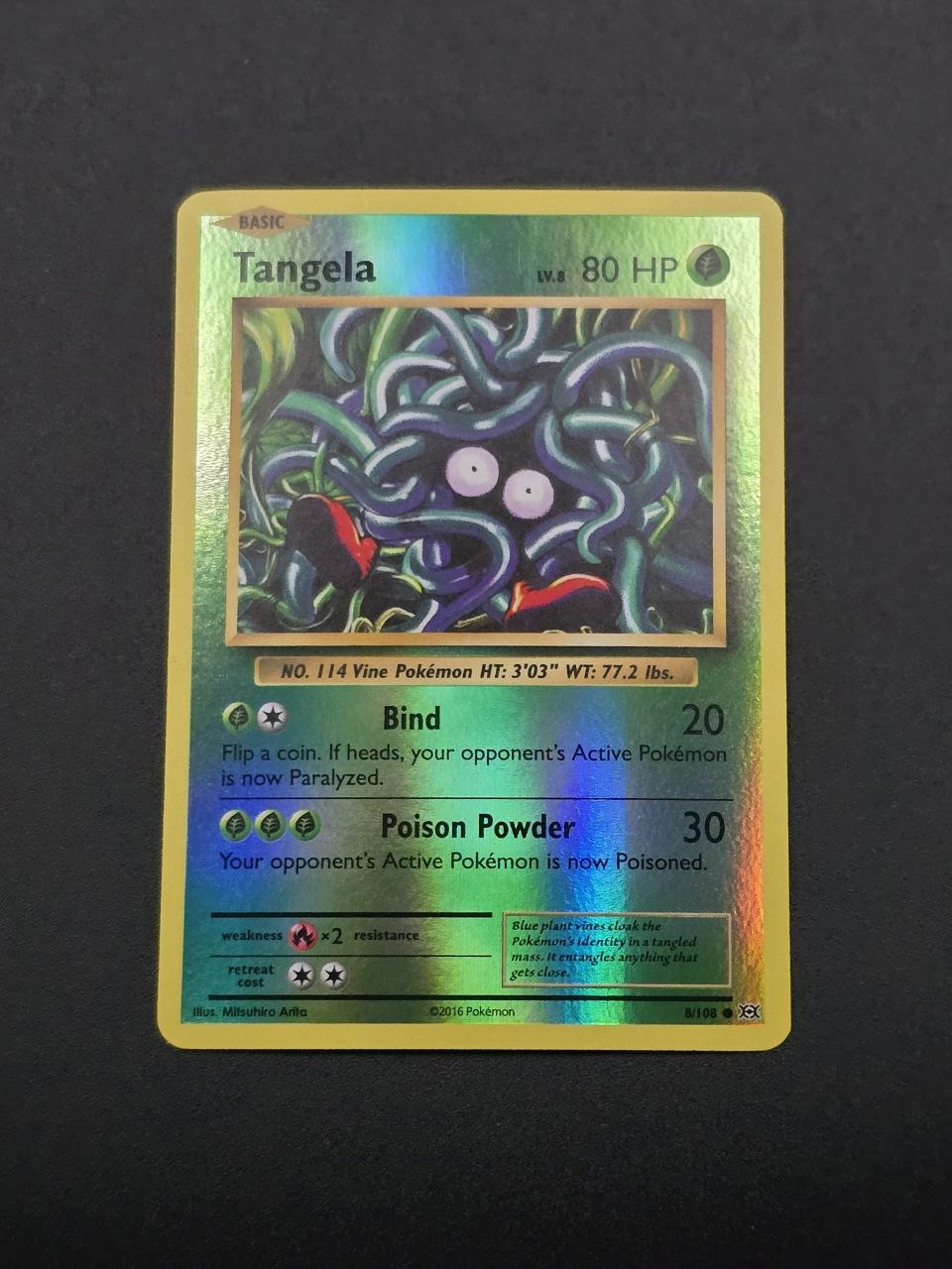 Tangela [Reverse Holo] #8 XY Evolutions NM / 🇬🇧