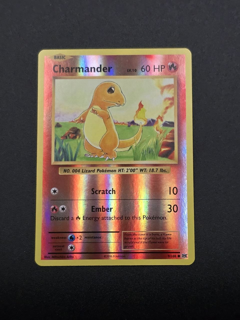 Charmander [Reverse Holo] #9 XY Evolutions NM / 🇬🇧