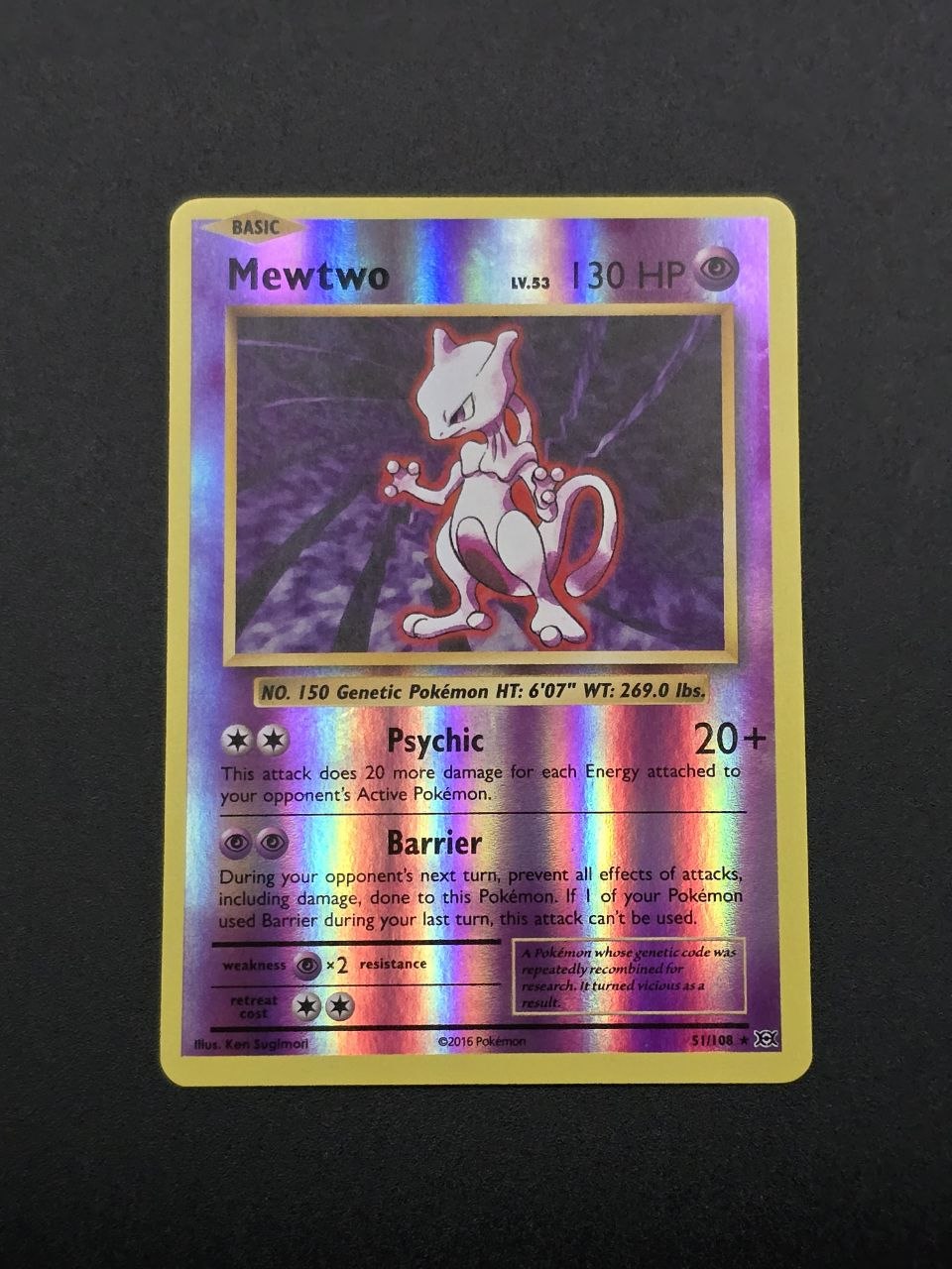 Mewtwo [Reverse Holo] #51 XY Evolutions NM / 🇬🇧