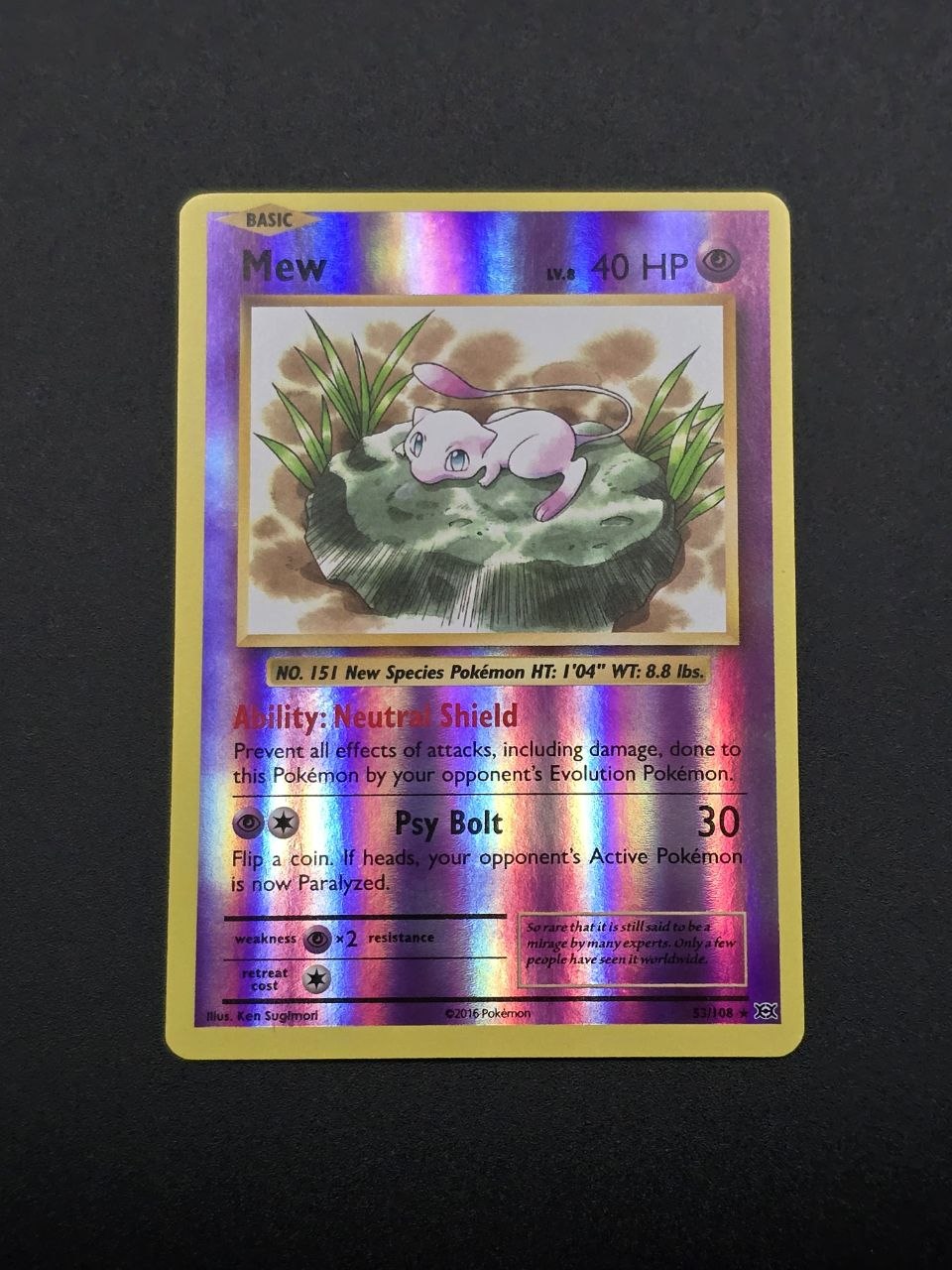 Mew [Reverse Holo] #53 XY Evolutions NM / 🇬🇧