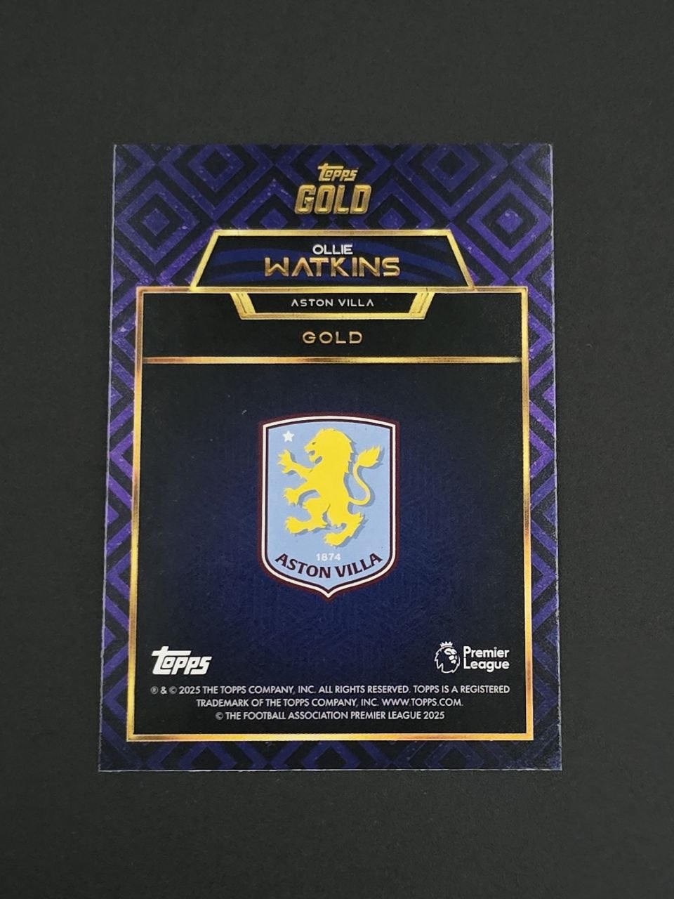 Topps 2025-26 Premier League Ollie Watkins Gold / 🇬🇧