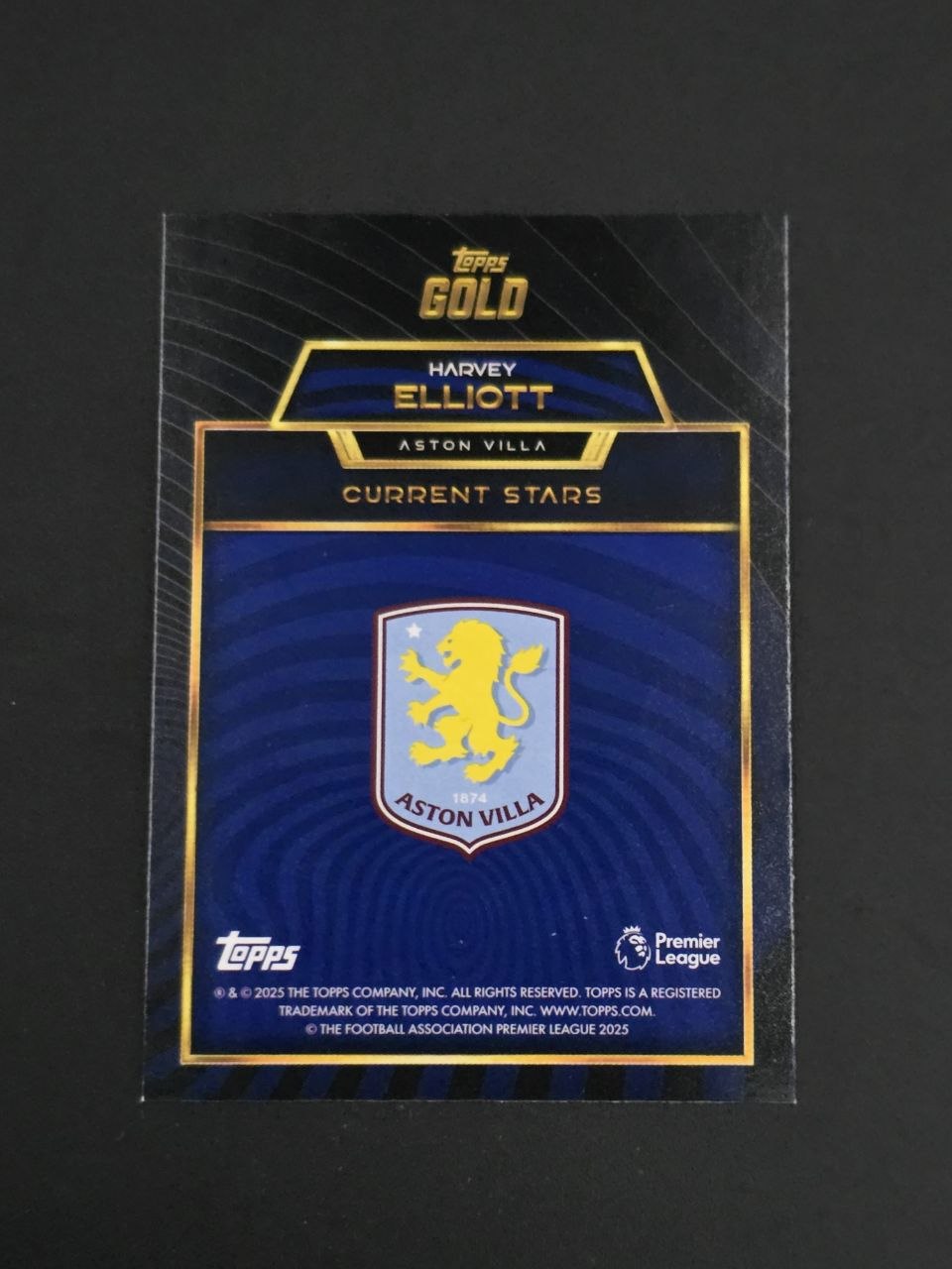 Topps 2025-26 Premier League Harvey Elliott Current Stars Gold / 🇬🇧