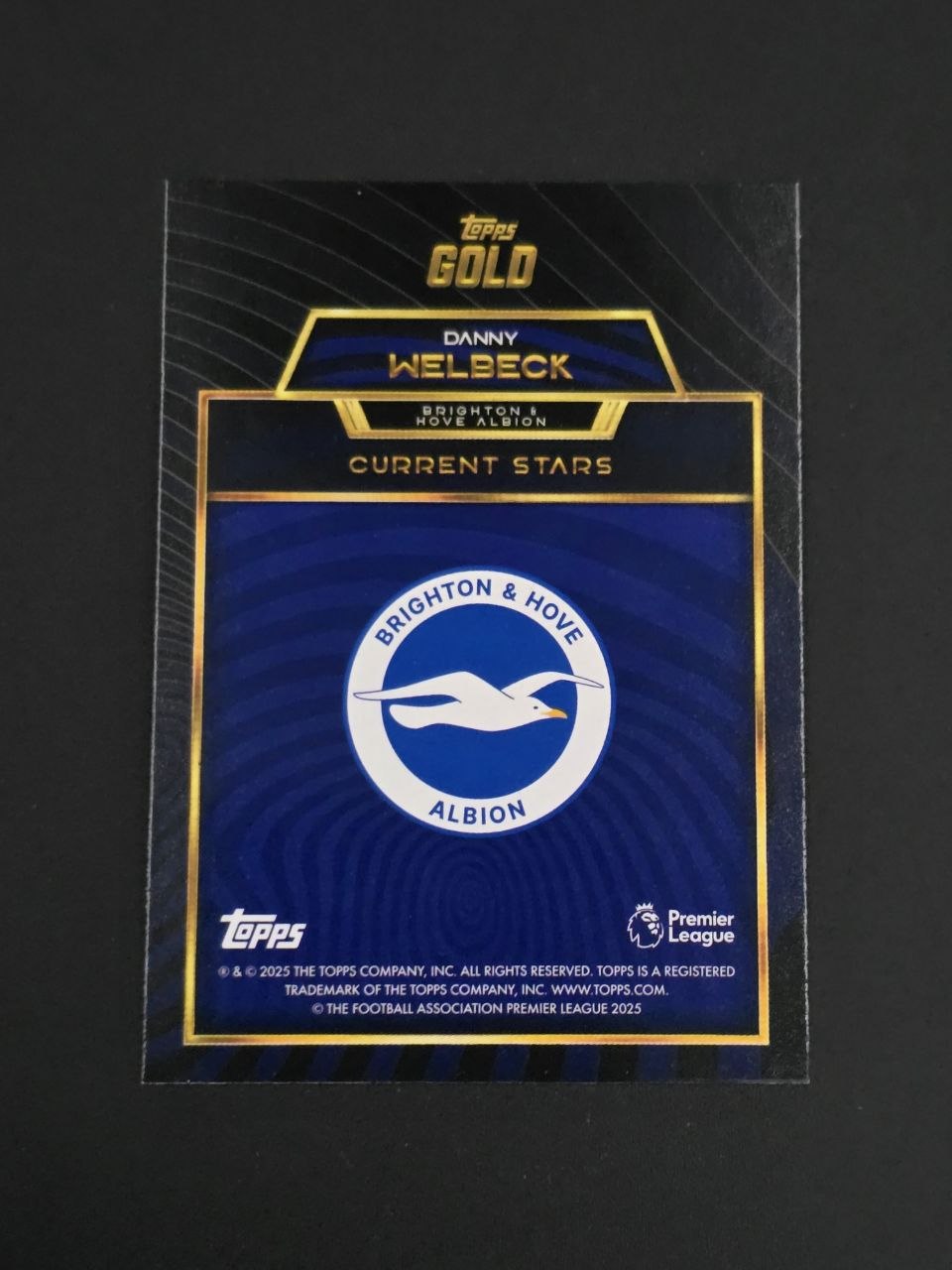 Topps 2025-26 Premier League Danny Welbeck Current Stars Gold / 🇬🇧