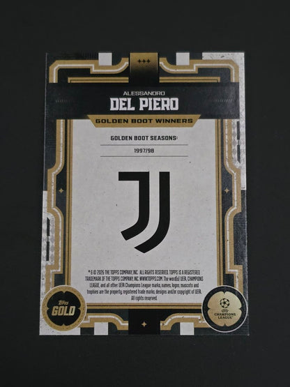 Topps 2025-26 UEFA Club Competitions Alessandro Del Piero Golden Boot Winners / 🇬🇧