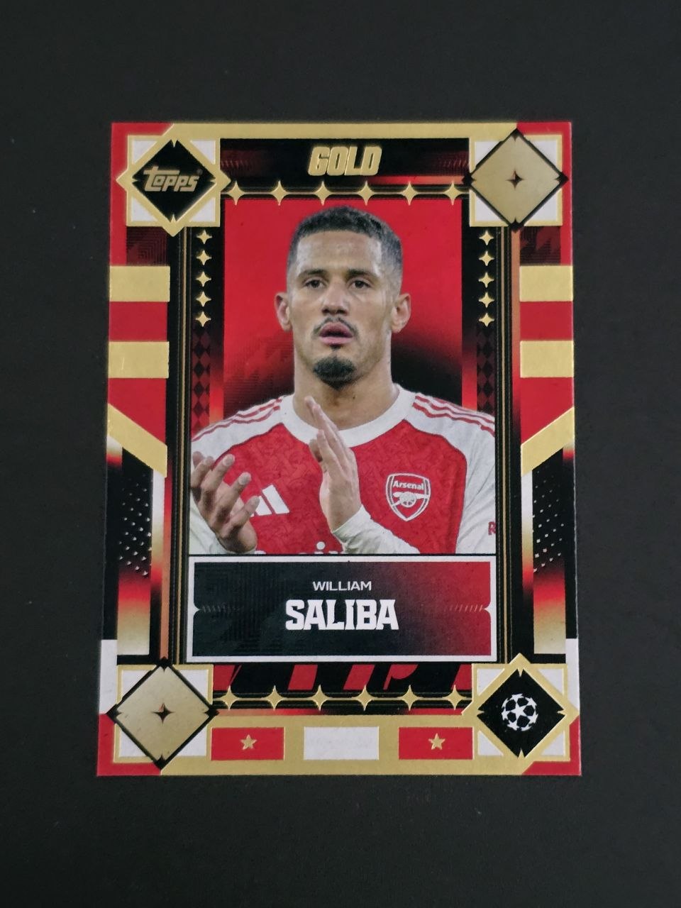 Topps 2025-26 UEFA Club Competitions William Saliba Gold / 🇬🇧