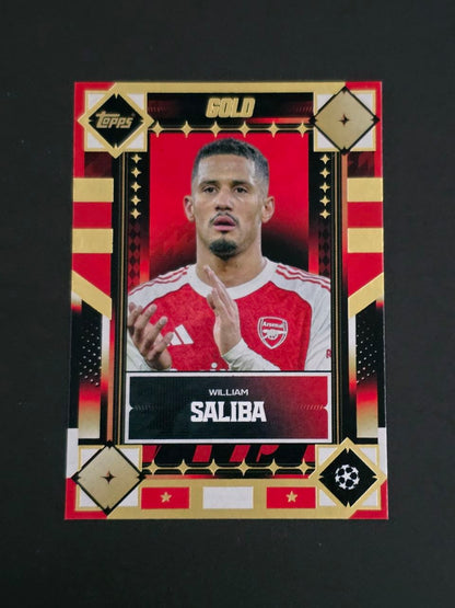 Topps 2025-26 UEFA Club Competitions William Saliba Gold / 🇬🇧