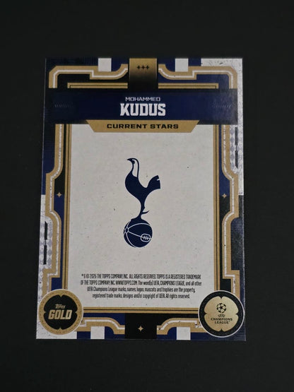 Topps 2025-26 UEFA Club Competitions Mohammed Kudus Current Stars / 🇬🇧