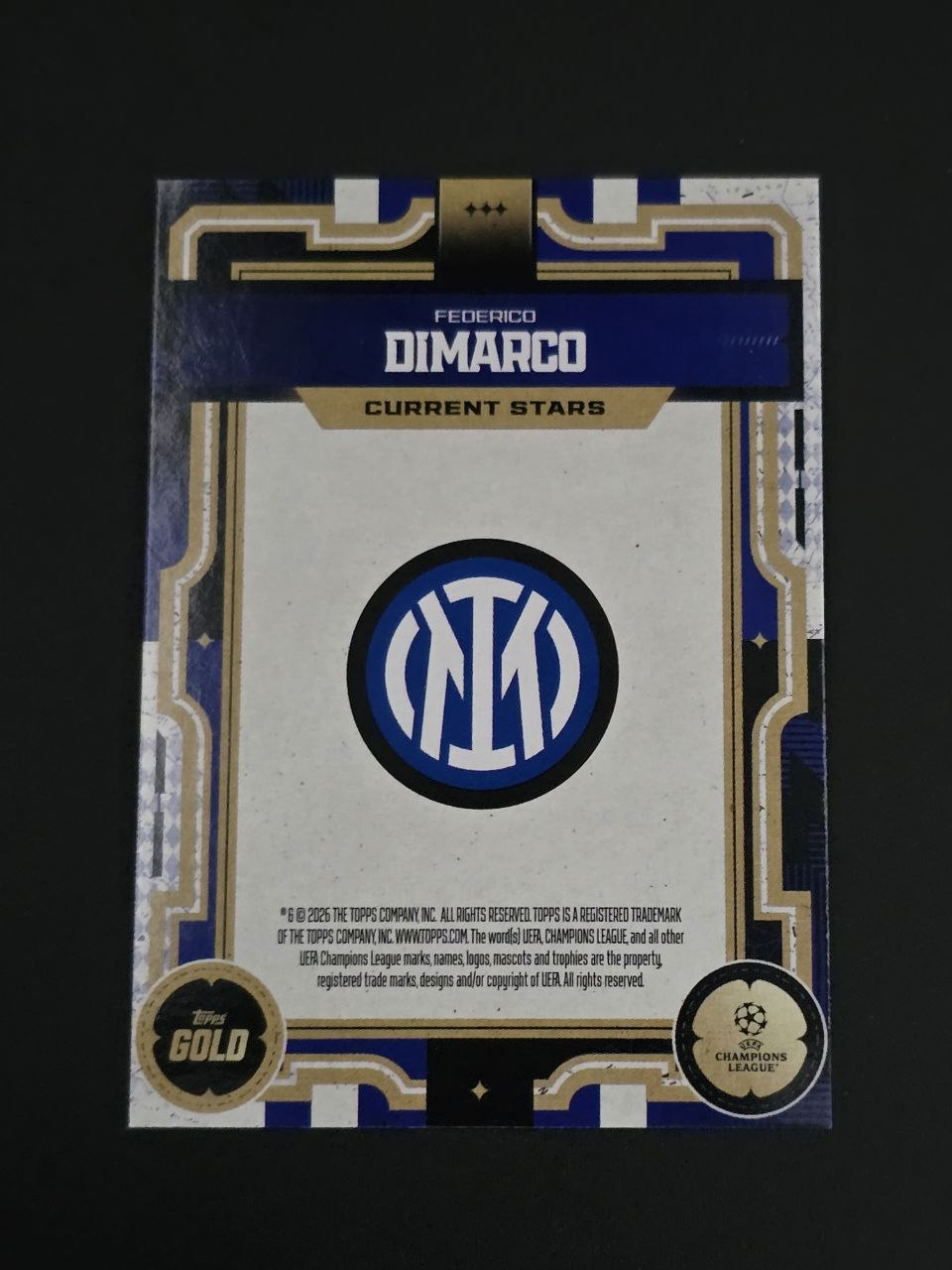 Topps 2025-26 UEFA Club Competitions Federico Dimarco Current Stars / 🇬🇧