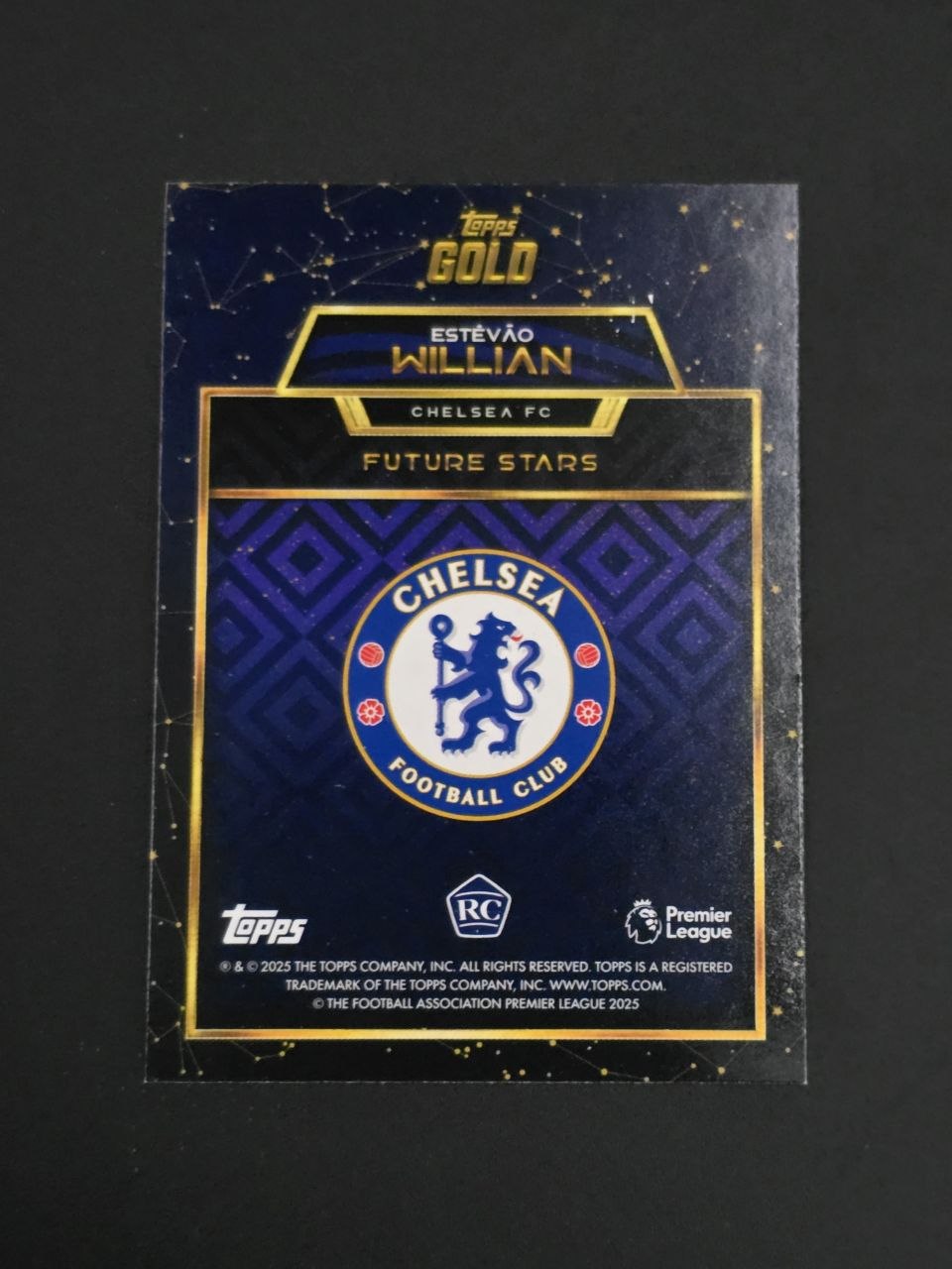 Topps 2025-26 Premier League Estêvão Willian Future Stars Gold RC / 🇬🇧