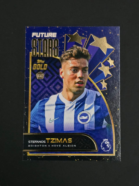 Topps 2025-26 Premier League Stefanos Tzimas Future Stars Gold RC / 🇬🇧