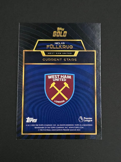 Topps 2025-26 Premier League Niclas Füllkrug Current Stars Gold / 🇬🇧