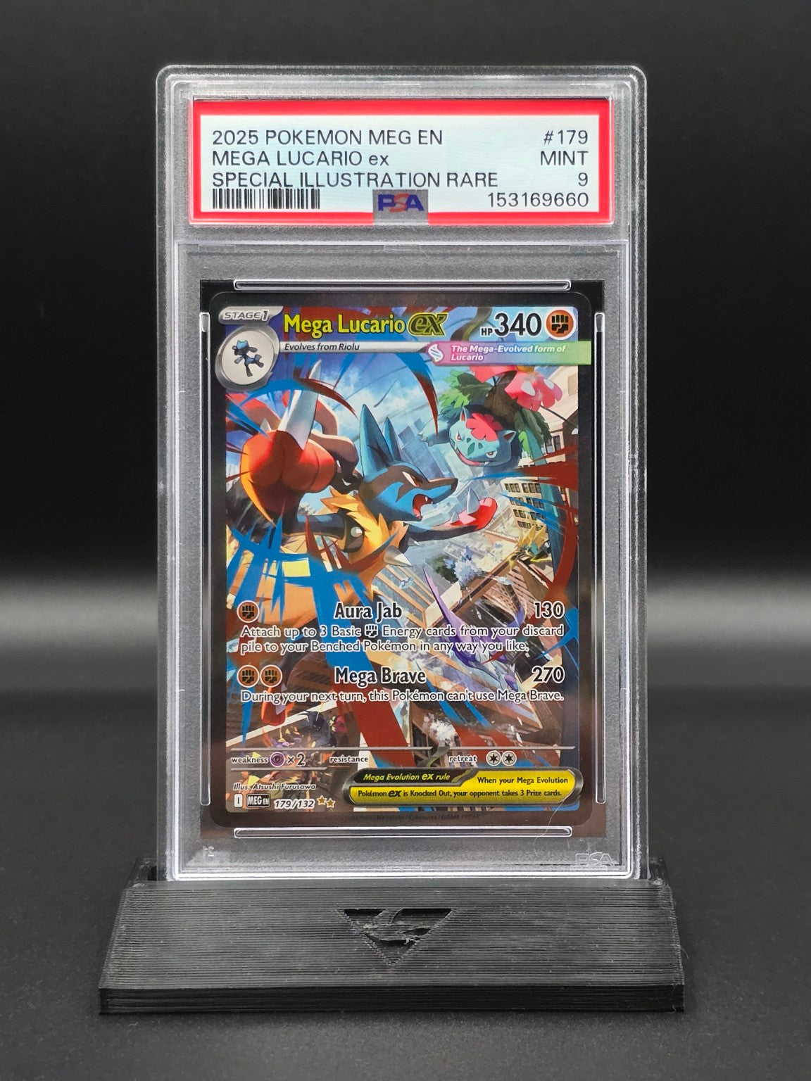 Mega Lucario ex #179 Mega Evolution MEG PSA 9 / 🇬🇧