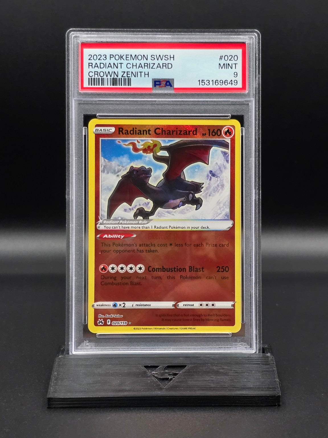Radiant Charizard #20 Crown Zenith PSA 9 / 🇬🇧
