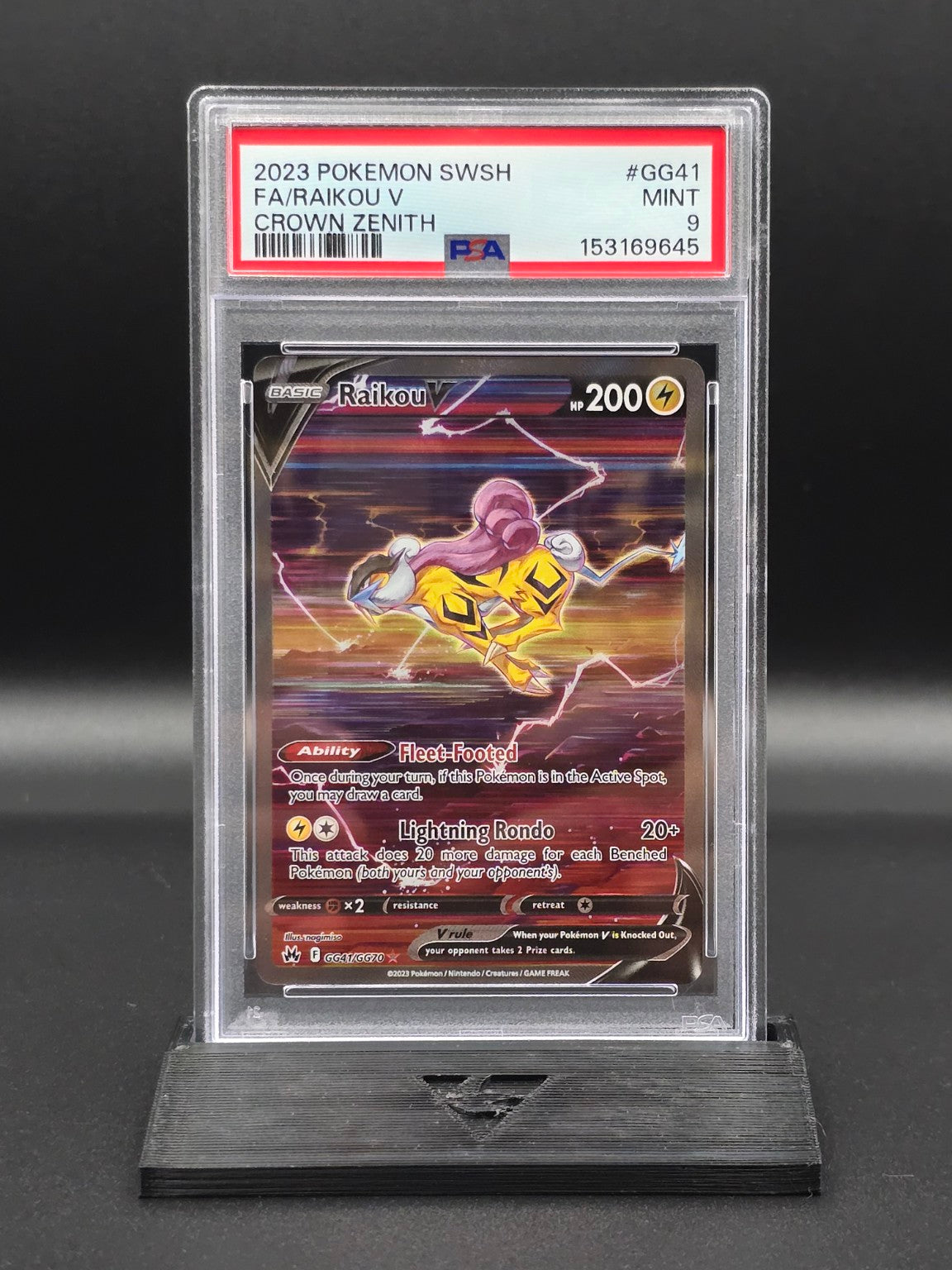 Raikou V #GG41 Crown Zenith PSA 9 / 🇬🇧
