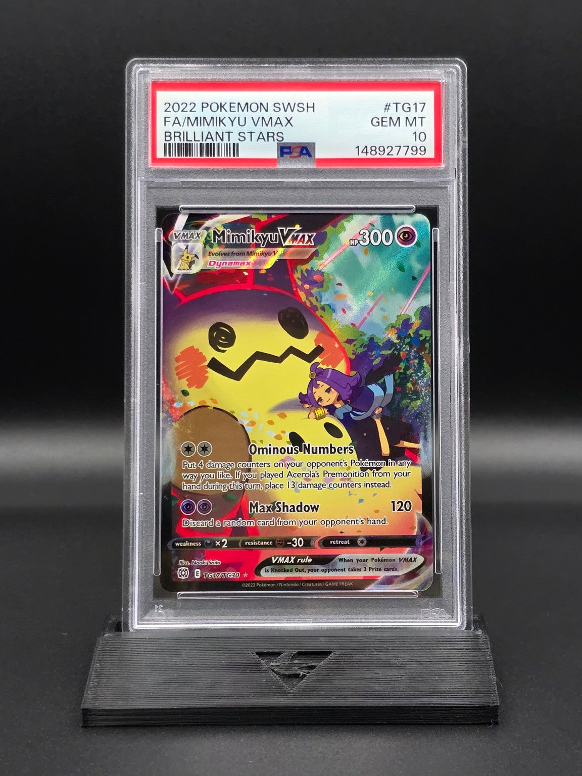 Mimikyu VMAX #TG17 Brilliant Stars PSA 10 / 🇬🇧