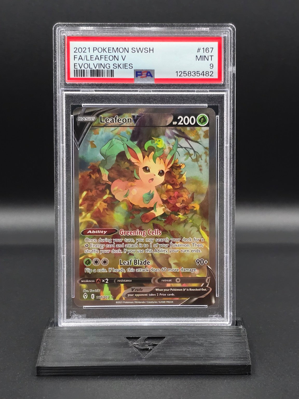 Leafeon V #167 Evolving Skies PSA 9 / 🇬🇧
