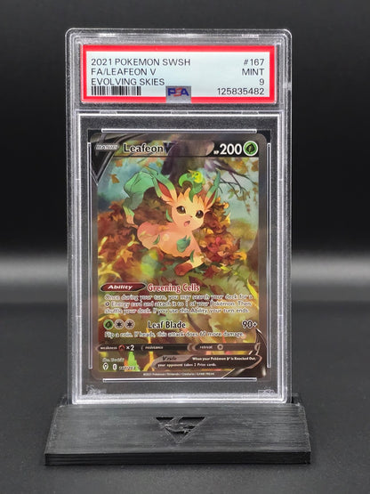 Leafeon V #167 Evolving Skies PSA 9 / 🇬🇧