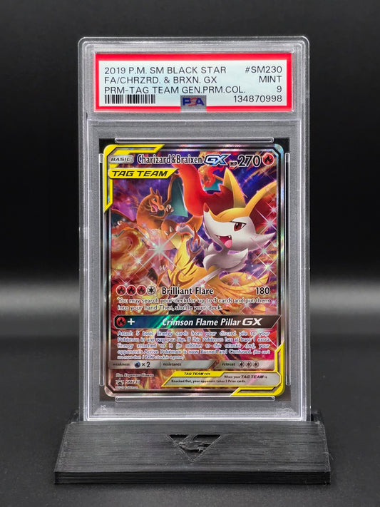 Charizard & Braixen GX #SM230 Promo PSA 9 / 🇬🇧