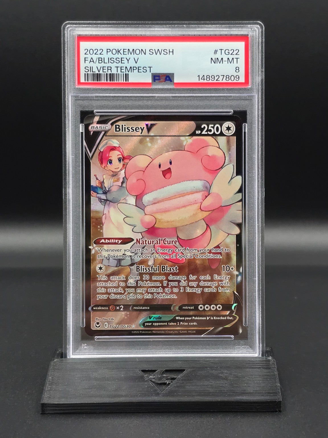 Blissey V #TG22 Silver Tempest PSA 8 / 🇬🇧