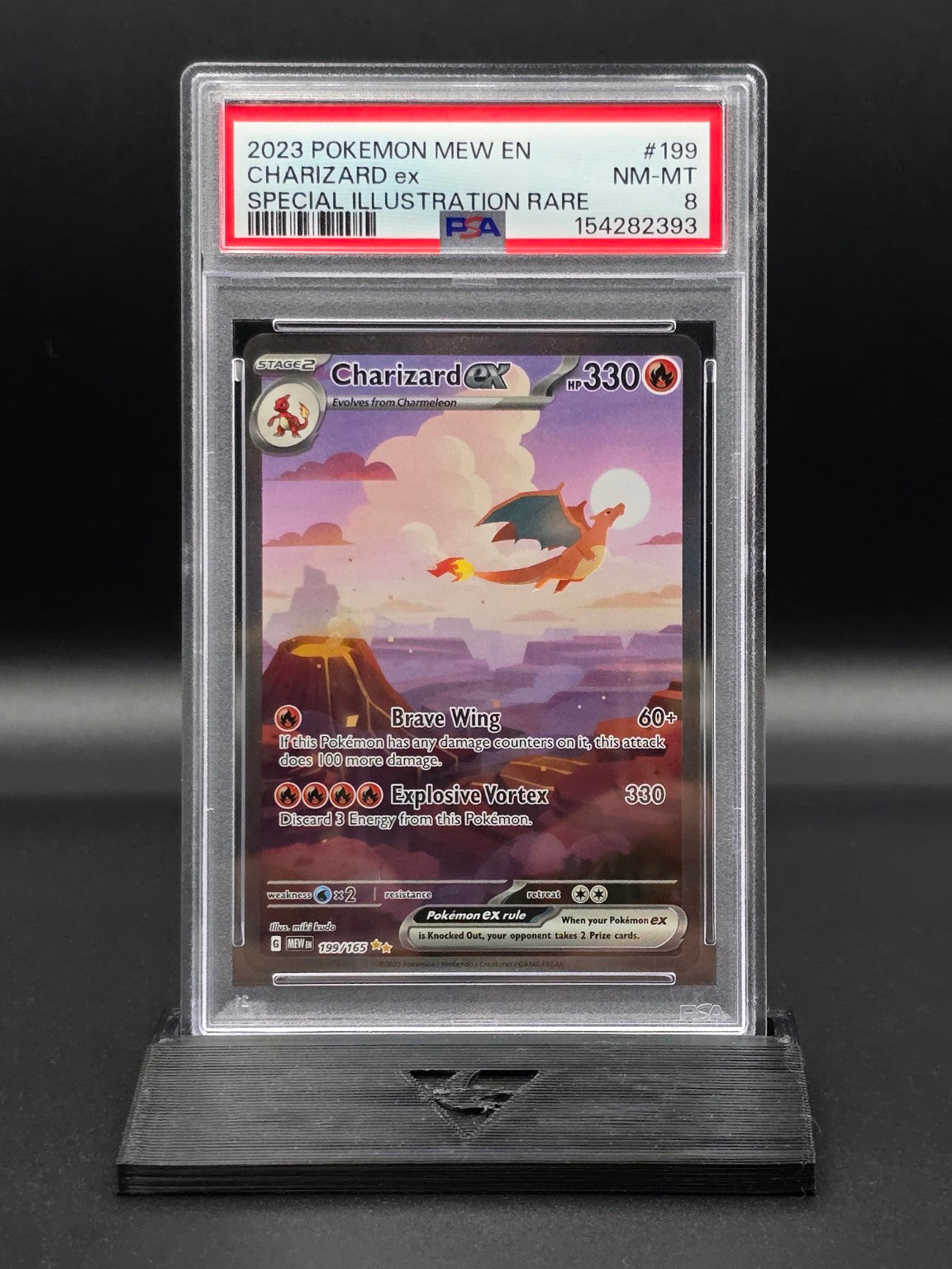 Charizard ex #199 Scarlet & Violet 151 PSA 8 / 🇬🇧