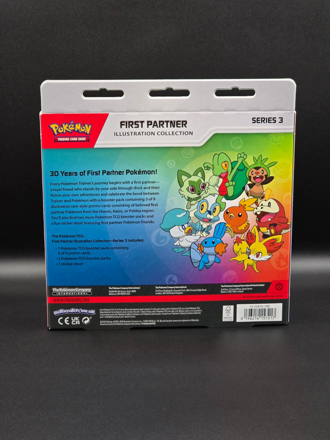 Pokémon First Partner Illustration Collection Series 3 – face arrière