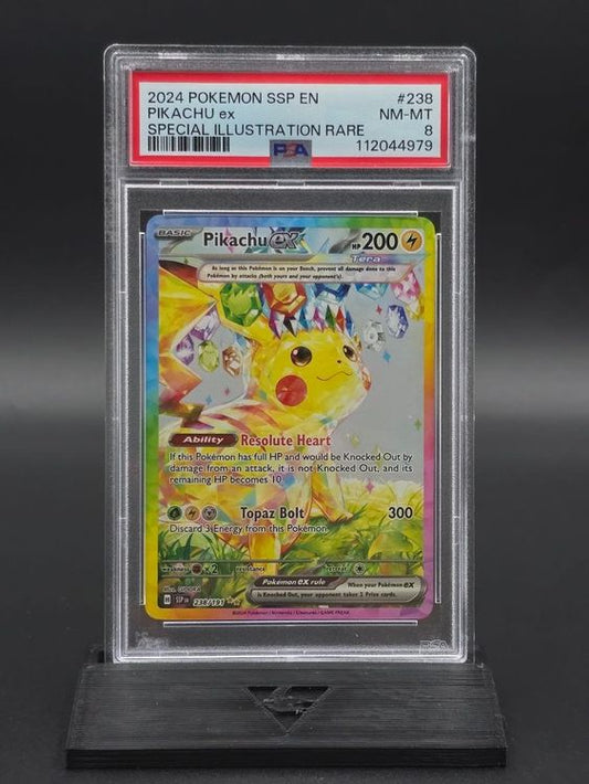 Pikachu ex #238 Surging Sparks PSA 8 / 🇬🇧